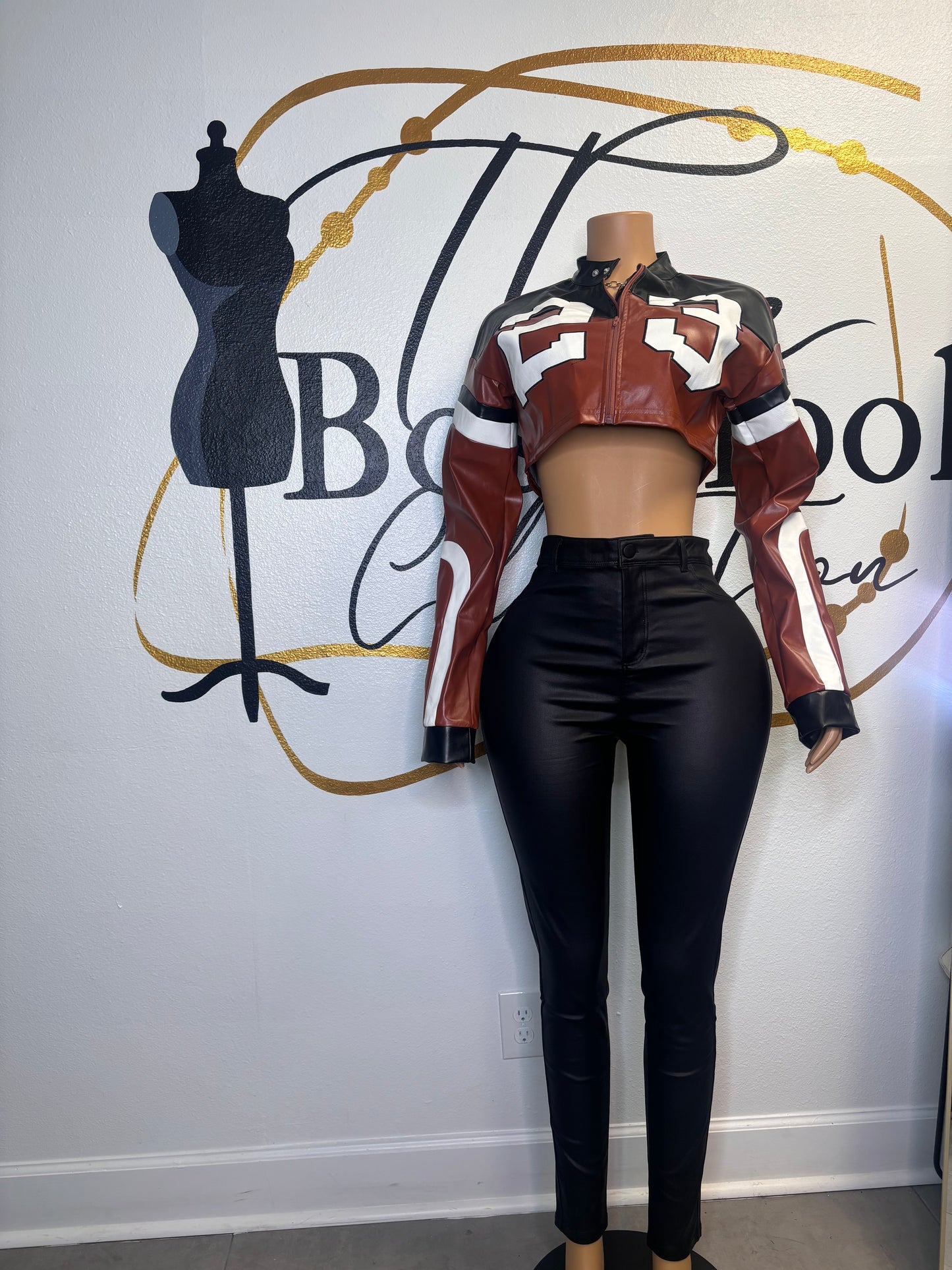 Biker girl “crop top jacket”