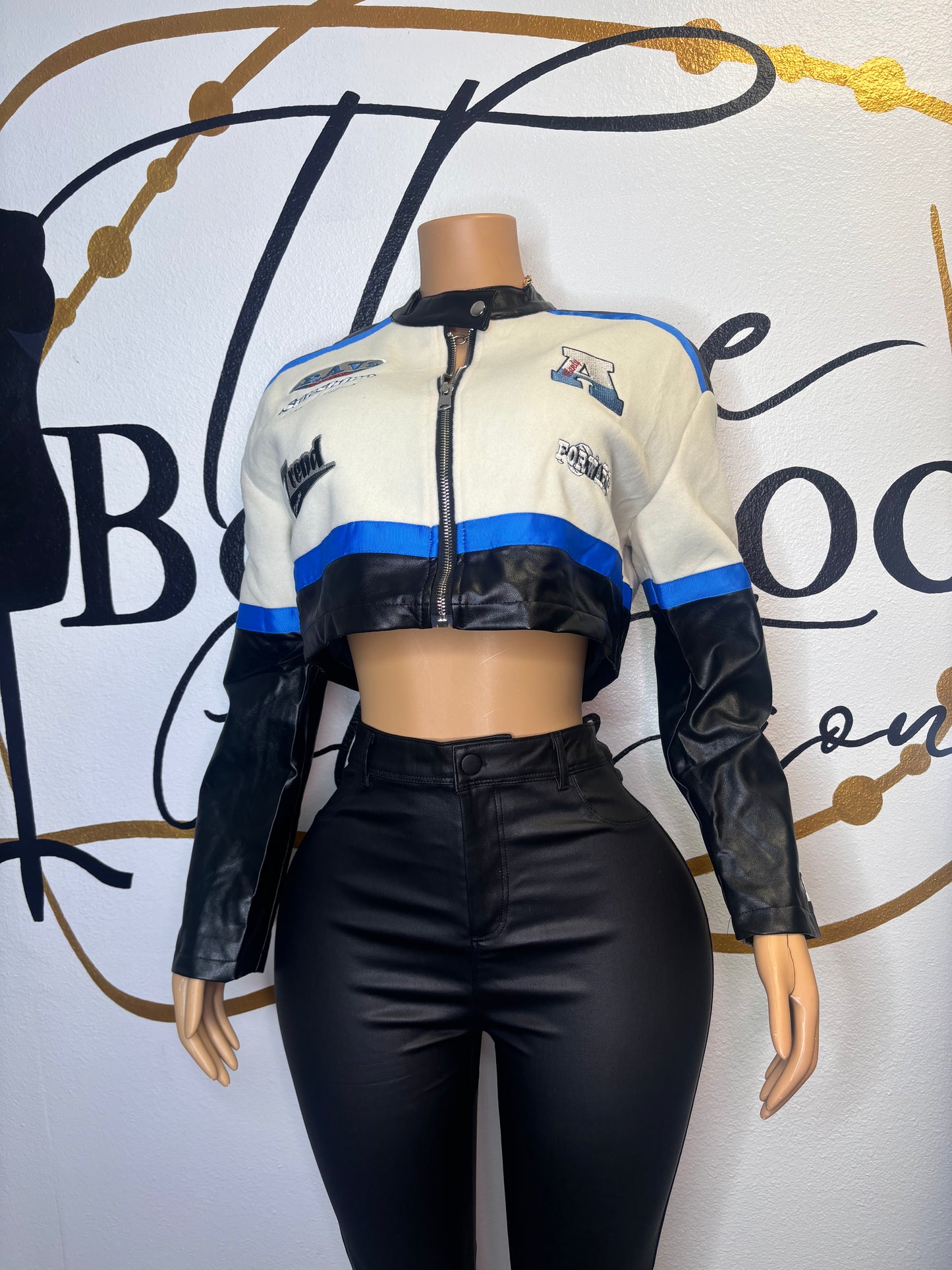 Biker girl crop top “Jacket”