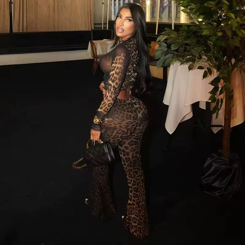 “Leopard two piece sheer”