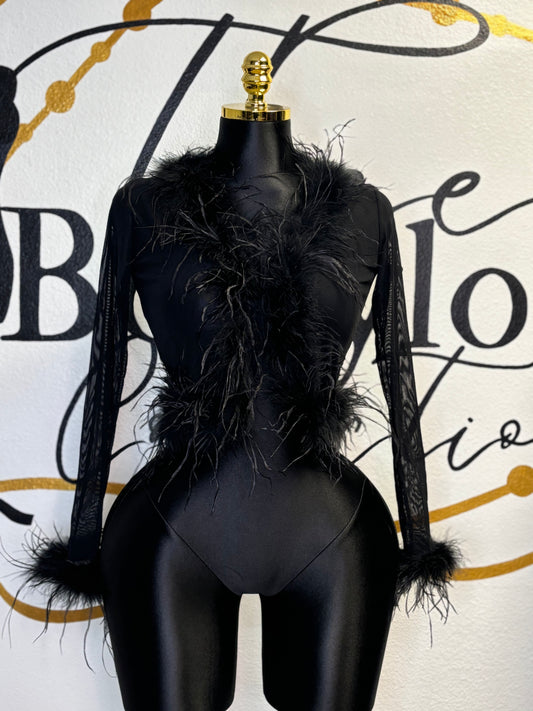 Jela mesh fur jacket